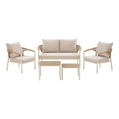 House Nordic Abela Loungeset Sand/Naturell