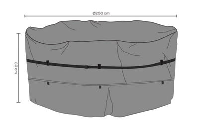 Brafab Möbelskydd Matgrupp Runt 250x80 cm Premium