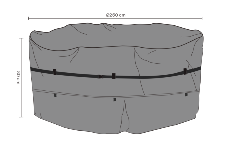 Brafab Möbelskydd Matgrupp Runt 250x80 cm Premium
