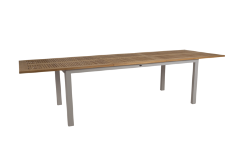 Brafab Lyon Matbord 100x224-304 cm i Khaki och Teak