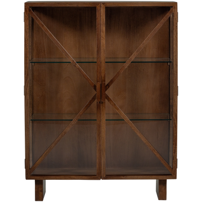 WOOOD KELLA Vitrinskåp i Mangoträ Brun