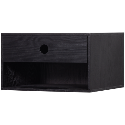 WOOOD Nancy Hängande Nattduksbord Svart