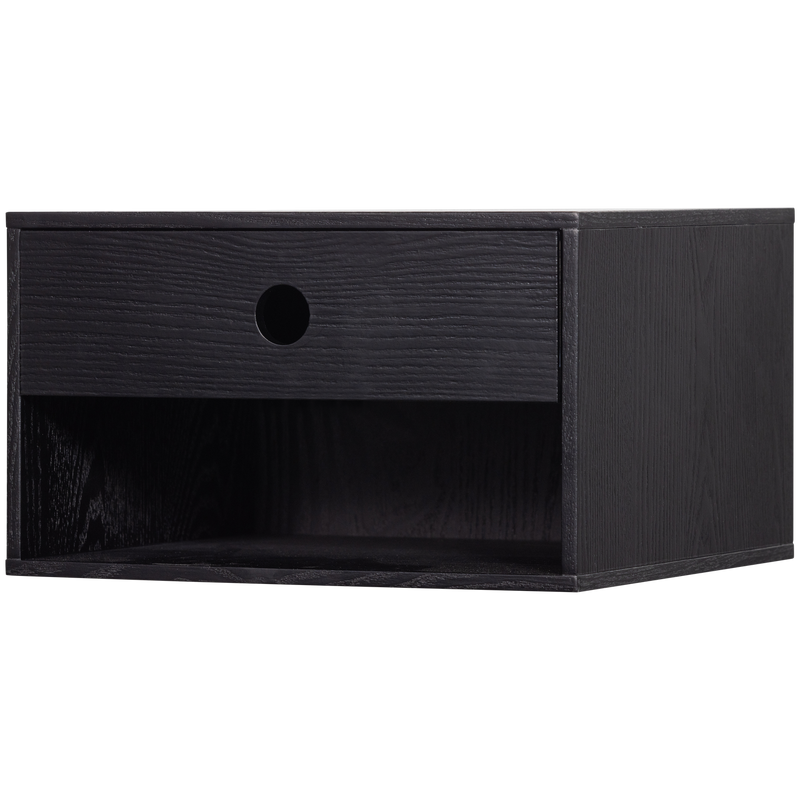 WOOOD Nancy Hängande Nattduksbord Svart