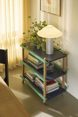 Hübsch Crayon serveringsvagn flerfärgad mörkblå 70 x 38 x H70 cm