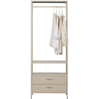 WOOOD Ferris Öppet Klädskåp 70 cm i Metall Sand