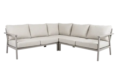 Brafab Samvaro 2-sits Soffa Khaki höger+vänster avslut