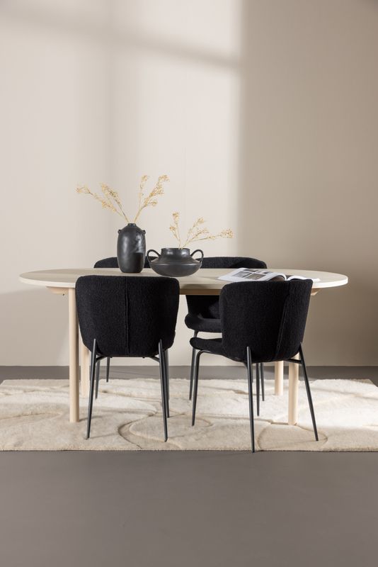 Venture Home Andy Matbord med Modesto Matstolar