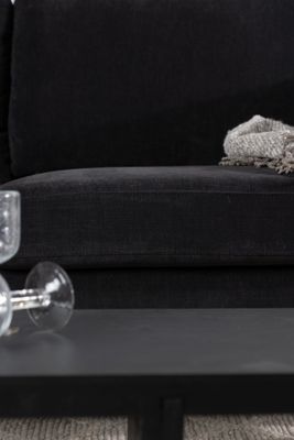 Venture Home Antibes 3-Sits Soffa i Mörkgrått Tyg