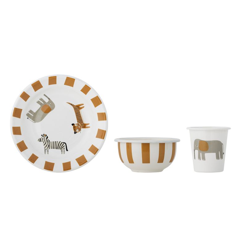 Bloomingville Mini Jesse Tableware Set, Orange, Iron - 4-pack