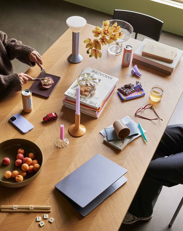 Hübsch Flash Portabel Lampa Metallic Lila, LED, 3W