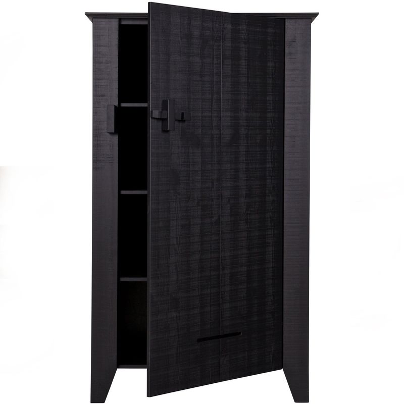 WOOOD Gijs Bondeskåp Svart Besågat Grenen [FSC]