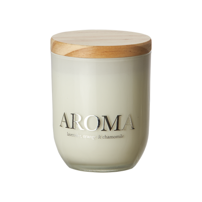 Affari of Sweden AROMA Doftljus S Lavender, orange & camomile, Brun/vit