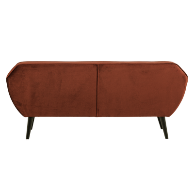 WOOOD Rocco Soffa 187 cm Sammet Rostbrun