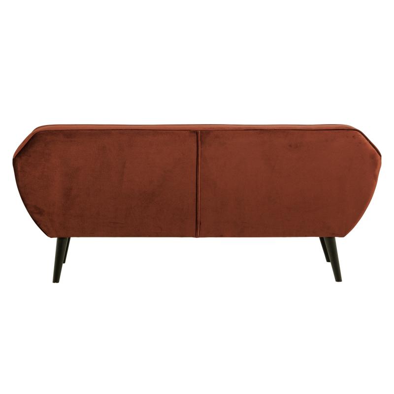 WOOOD Rocco Soffa 187 cm Sammet Rostbrun