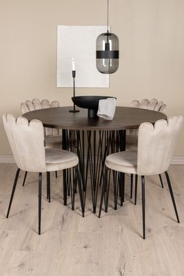 Venture Home Stone Rund Matgrupp