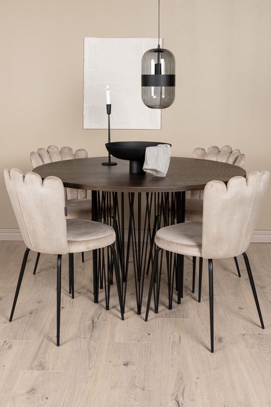 Venture Home Stone Rund Matgrupp