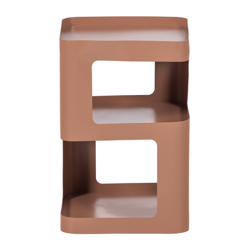 WOOOD Riv Sidobord/Nattduksbord Metall Zalmrosa