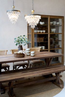 Chiq Antique Versailles Ljuskrona med droppformade glasprismor