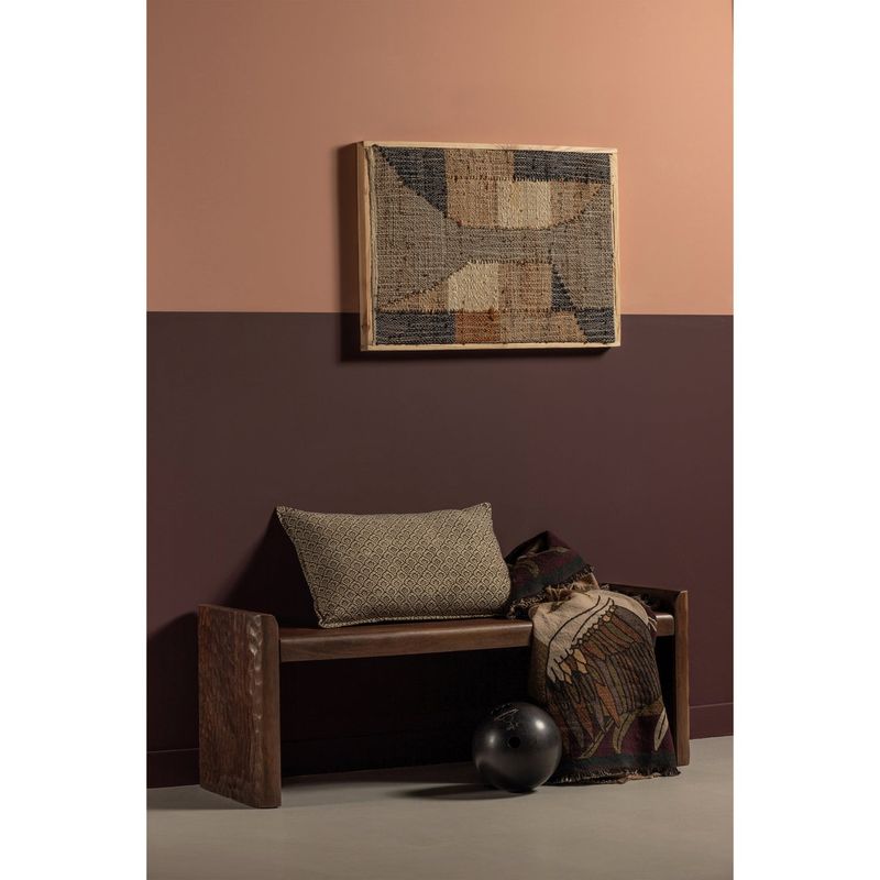 WOOOD Prop Bänk med Utformade Ben i Mangoträ Varmbrun