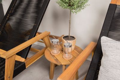 Venture Home Chania & Little John Sidobord ⌀40 Natur + Solstolar