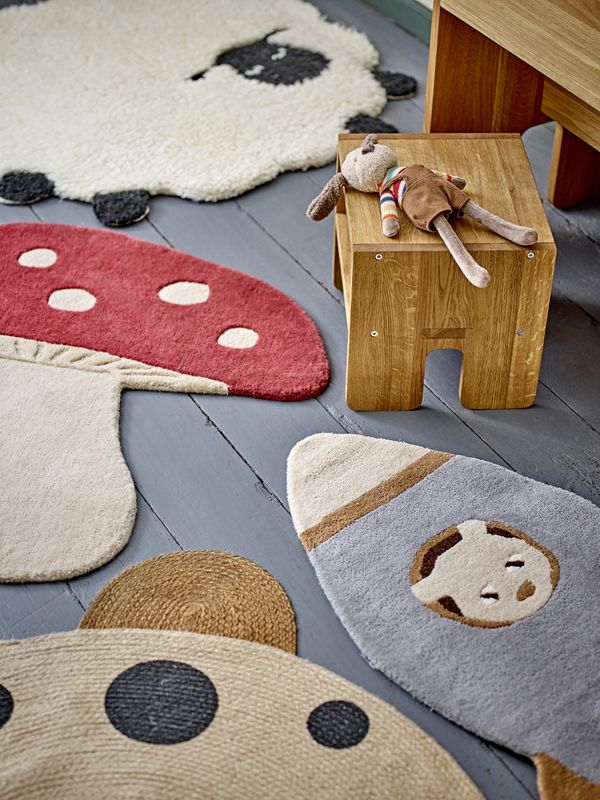 Bloomingville Dolly Matta, Vit, Ull