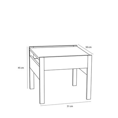 Forma Sidobord i Natur Ek 50x51xh45cm