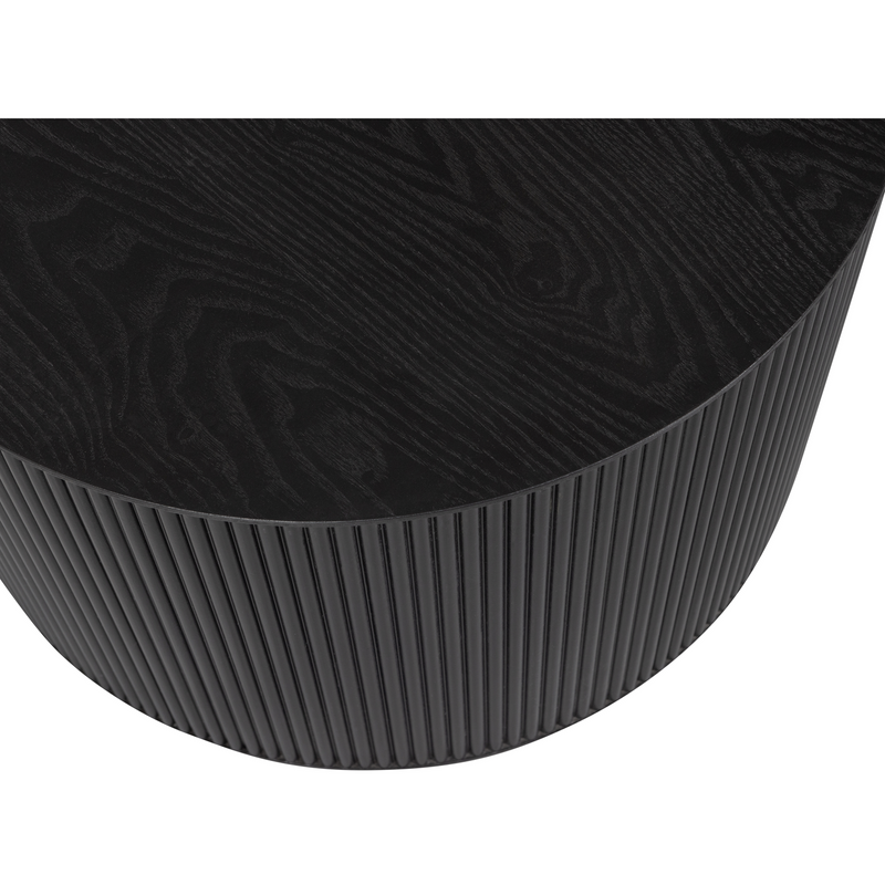 WOOOD SANNE Runt Sidobord MDF Svart