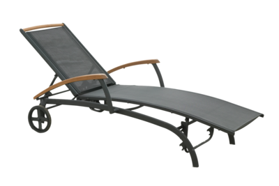 Brafab Andy Vilsäng Svart/Svart Teak