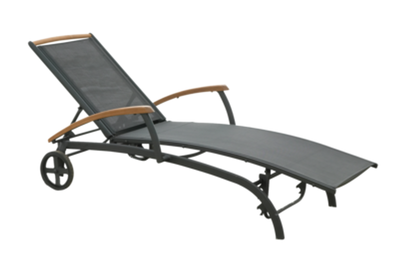 Brafab Andy Vilsäng Svart/Svart Teak