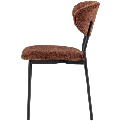 WOOOD Kjeld Matstol i Brun Chenille 2 st