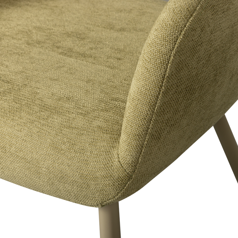 WOOOD Jenny Matstol i Väv Tyg Salviagrön 2 st