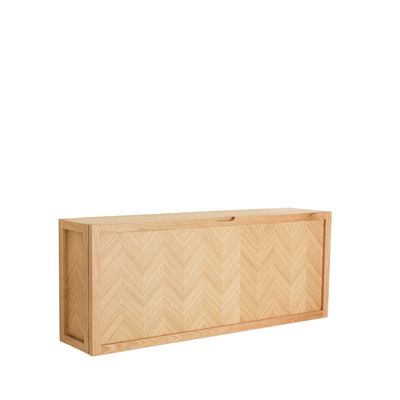 Hübsch Herringbone Skoskåp Stor Natur 100x25xh40cm