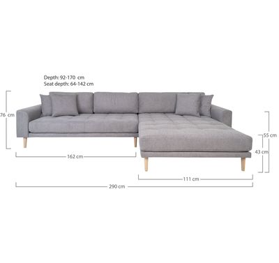 House Nordic Lido Loungesoffa Ljusgrå