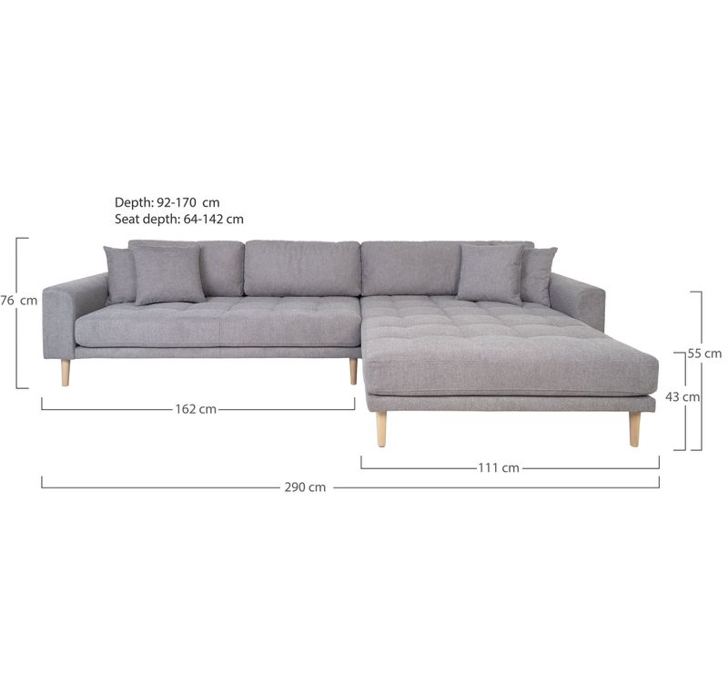 House Nordic Lido Loungesoffa Ljusgrå