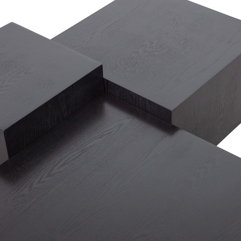 WOOOD Pim Sidobord Trä Svart - Set om 3