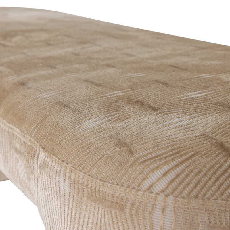 WOOOD Jacob Klädd Bänk med Randigt Mönster i Natur