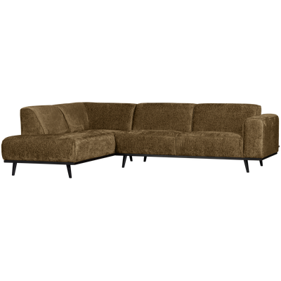 WOOOD Statement Hörnsoffa Vänster Sammet Mässing