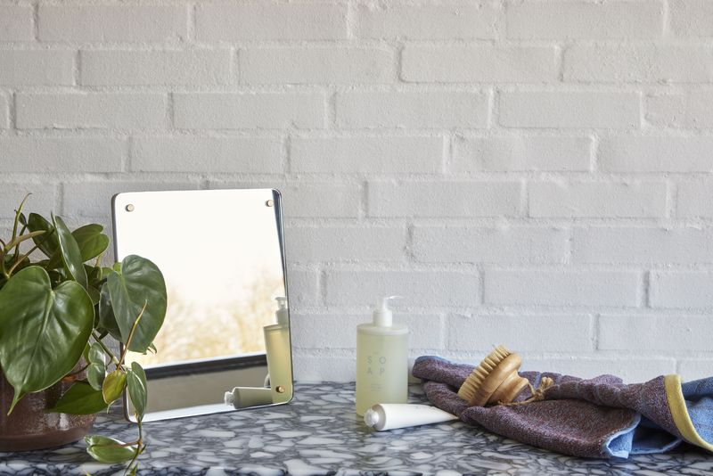 Hübsch Smize Bordsspegel Naturell 25x9xh30cm