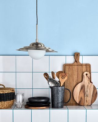 House Doctor Coin Lampa Borstat silverfärg Matt vit