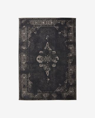 Nordal GRAND Woven Matta, 200x290 - Mörkgrå/Svart