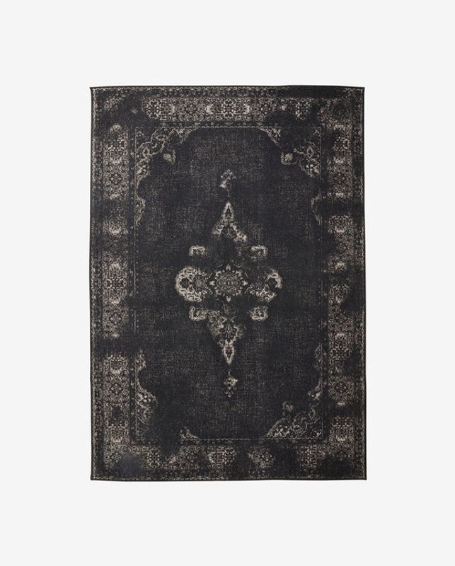 Nordal GRAND Woven Matta, 200x290 - Mörkgrå/Svart