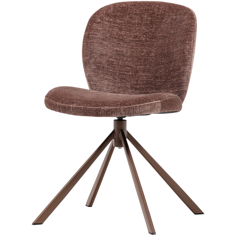 WOOOD Femke Matstol i Chenille, Brun 2 st