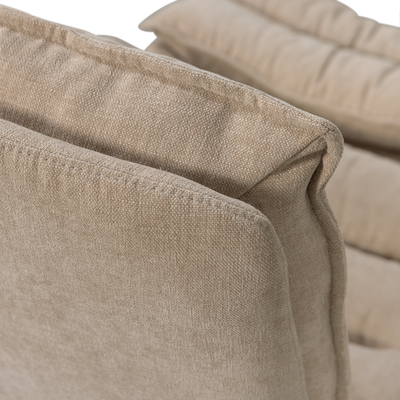 WOOOD Kube Svängbar Fåtölj med Fotpall Natur