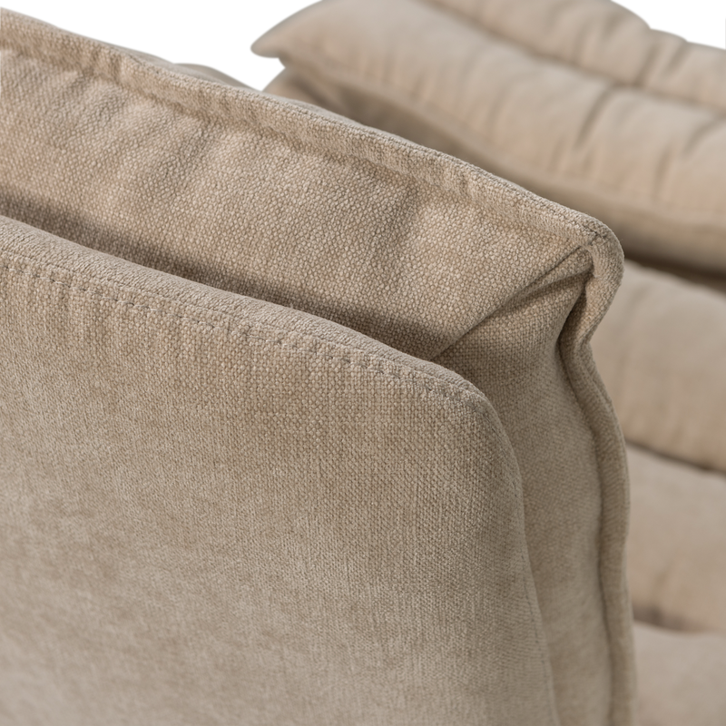 WOOOD Kube Svängbar Fåtölj med Fotpall Natur