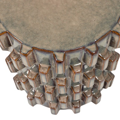 WOOOD Axu Dekorativt Sidobord i Keramik Gråblå