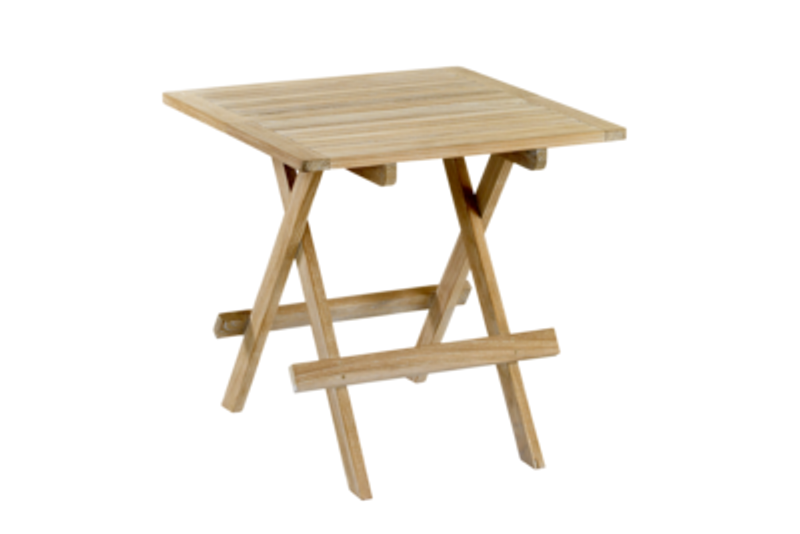 Brafab Opal Sidobord 50x50 cm Vitpigmenterad Teak