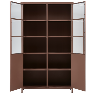 WOOOD Exhibit Vitrinskåp i Metall, Matt Tan