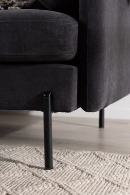 Venture Home Antibes 3-Sits Soffa i Mörkgrått Tyg