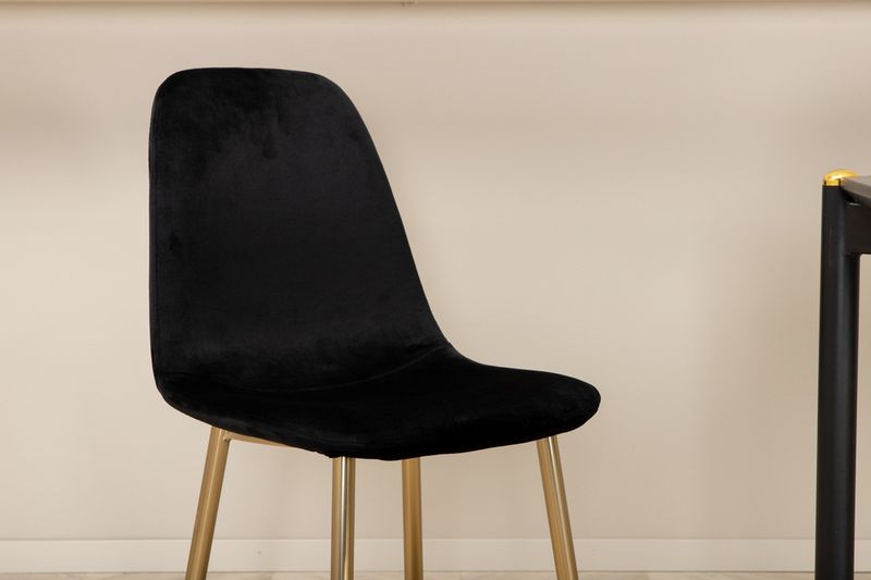 Venture Home Pelle & Polar Rektangulärt Matbord 190 x 90 Svart + 6 st Matstolar Svart