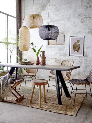 Bloomingville Rodi Pendellampa, Svart, Bambu